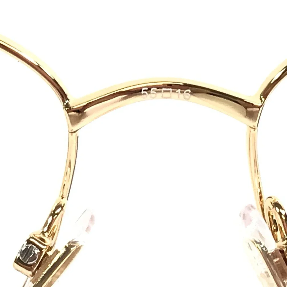 Furla Eyeglasses Frames VFU728 COL.0300 Shiny Gold Butterfly Wire Rim 55-16-140